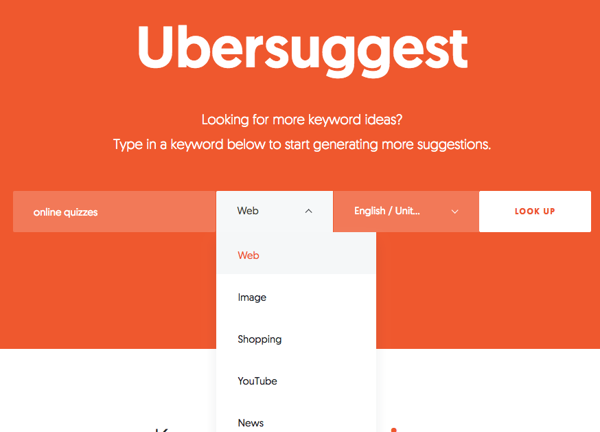 Seo ubersuggest outlet